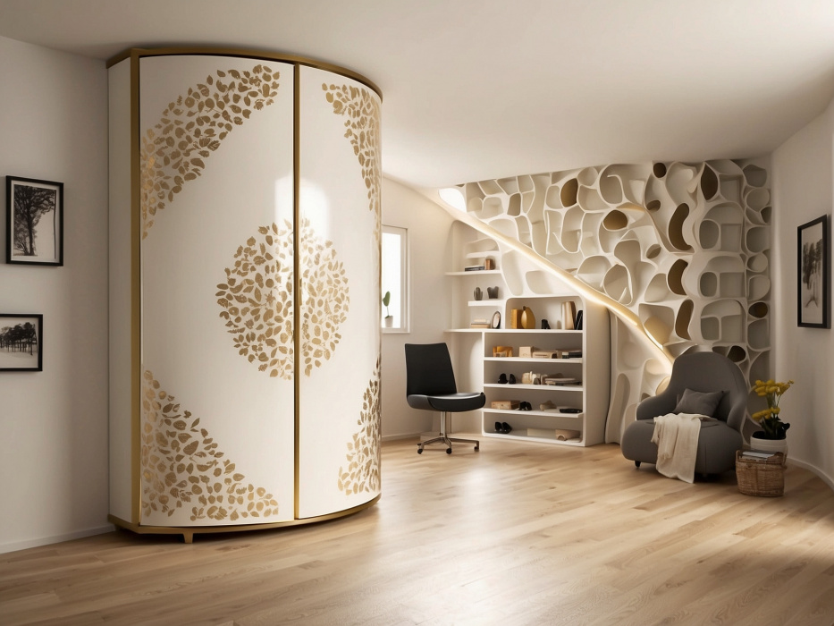 Радиусный шкаф купе «Биотриче»